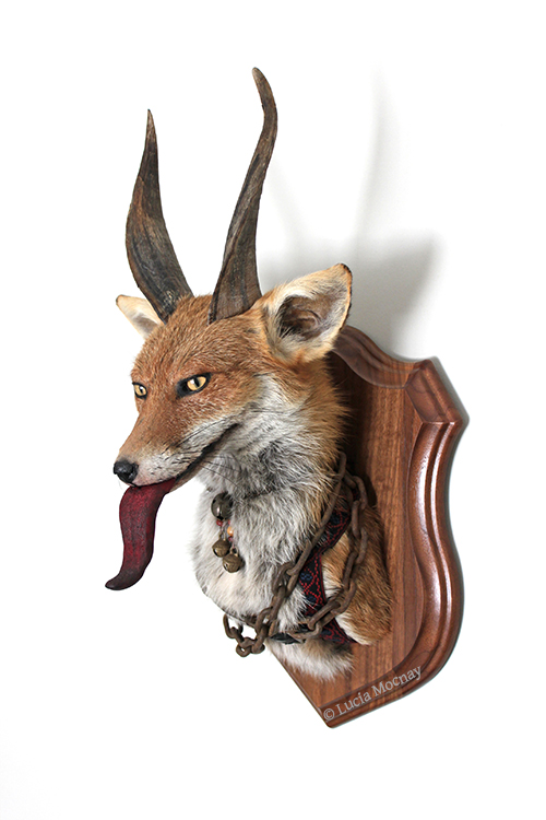Anthropomorphic Taxidermy Art Fox Krampus by Lucia Mocnay