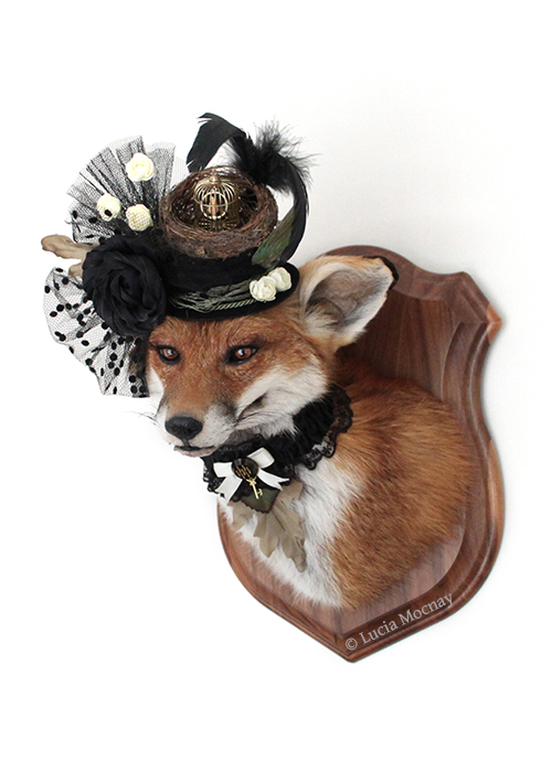 Anthropomorphic Taxidermy Art Fox Lady by Lucia Mocnay