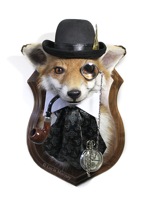Anthropomorphic Taxidermy Art Fox Gentleman by Lucia Mocnay