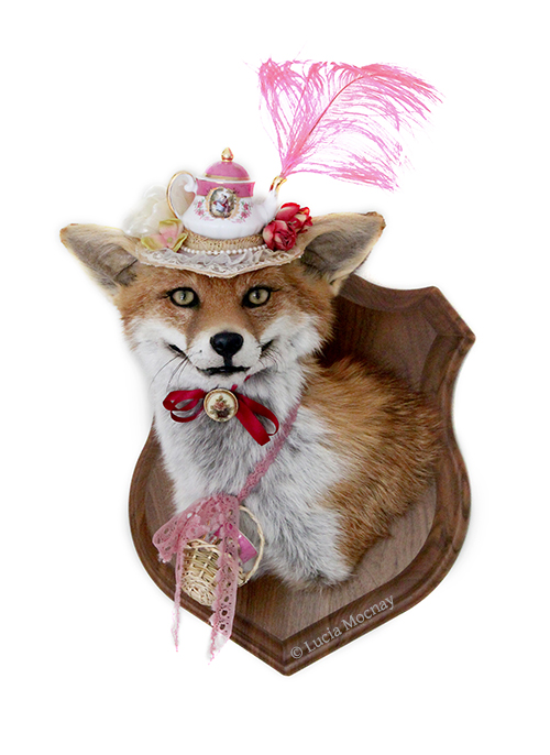 Anthropomorphic Taxidermy Art Fox Lady by Lucia Mocnay