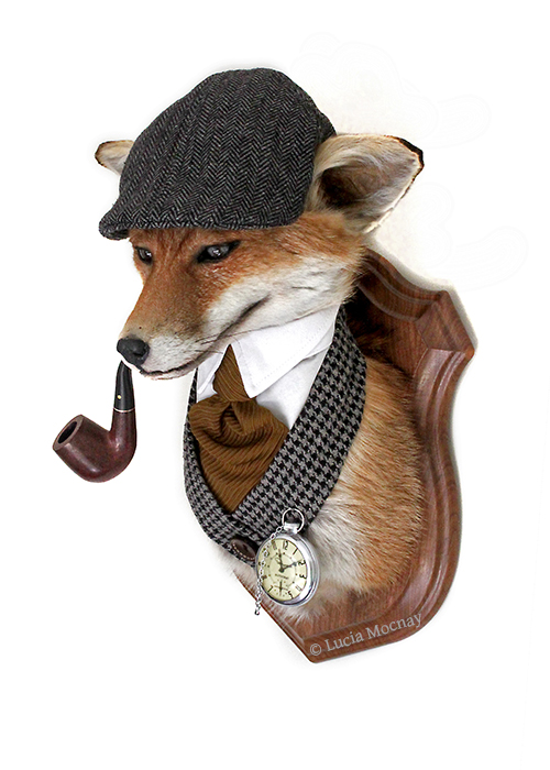 Anthropomorphic Taxidermy Art Gentleman Fox by Lucia Mocnay