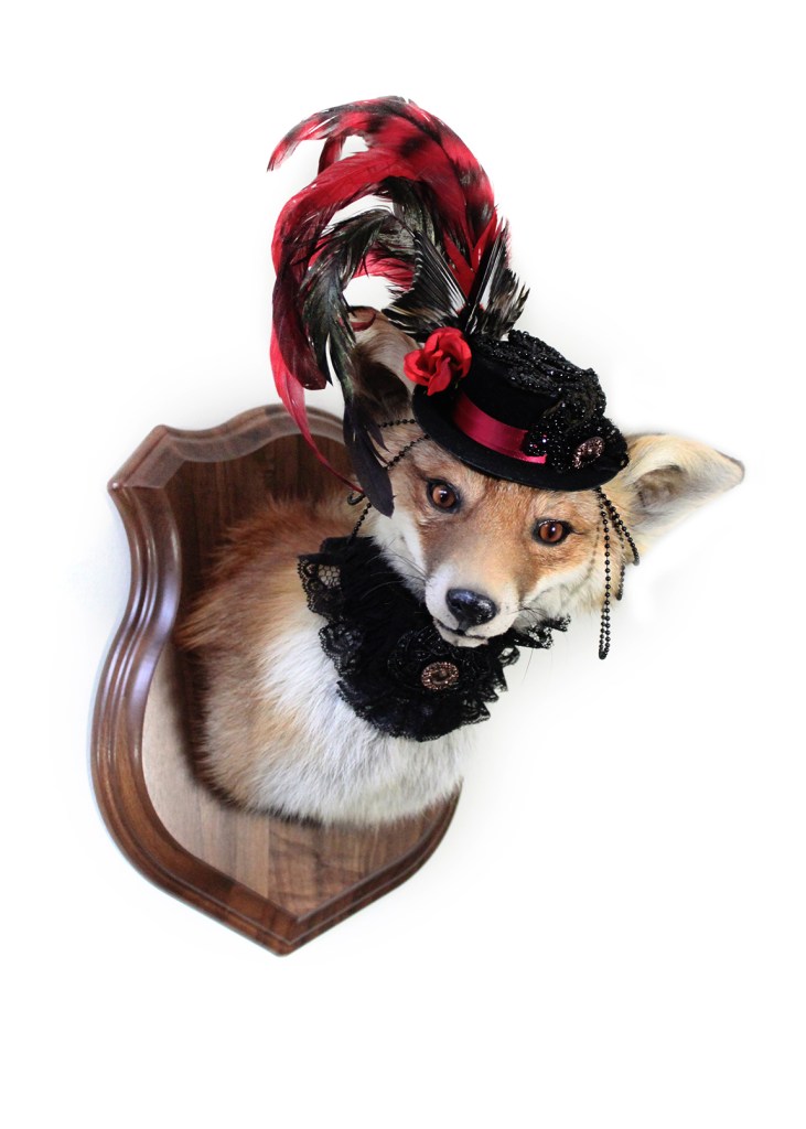 Anthropomorphic Taxidermy Art Fox Lady by Lucia Mocnay